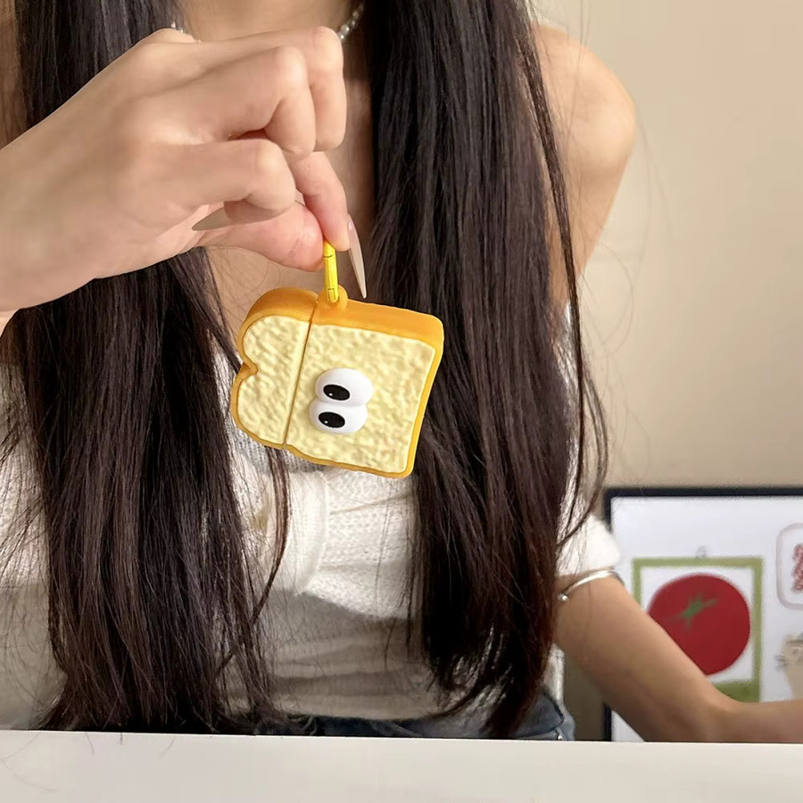 Niedrige Toast-Brot Schutzhülle für AirPods 1/2/3 Generation und AirPods Pro/Pro 2 in Gelb - Bild 4