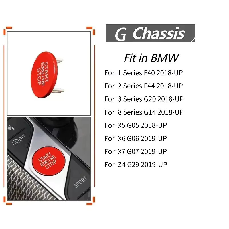 Auto Motor Start Stop Schalter Zündknopf Ersatz für BMW 3er G20, X3 G05, X4 G06, X5 G07, M4 G14, Z4 G29 und X1 F40, F44 - Bild 3