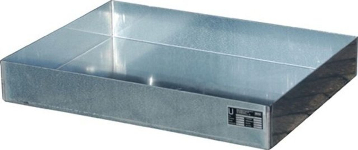 Bauer Kleingebindewanne KGW-P 2 aus verzinktem Stahl, Farbe Silber, B/T/H: 80 x 60 x 12 cm - Bild 2