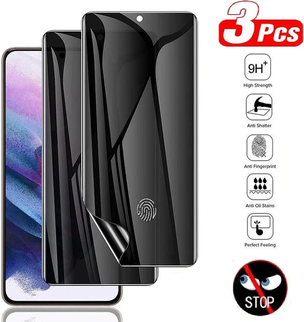 3er-Set Samsung Privatsphäre Displayschutzfolien Anti-Spy Hydrogel-Folie für Samsung S10, S10E, S20, S20 FE, S21, S21 Plus und S10 5G - Bild 1