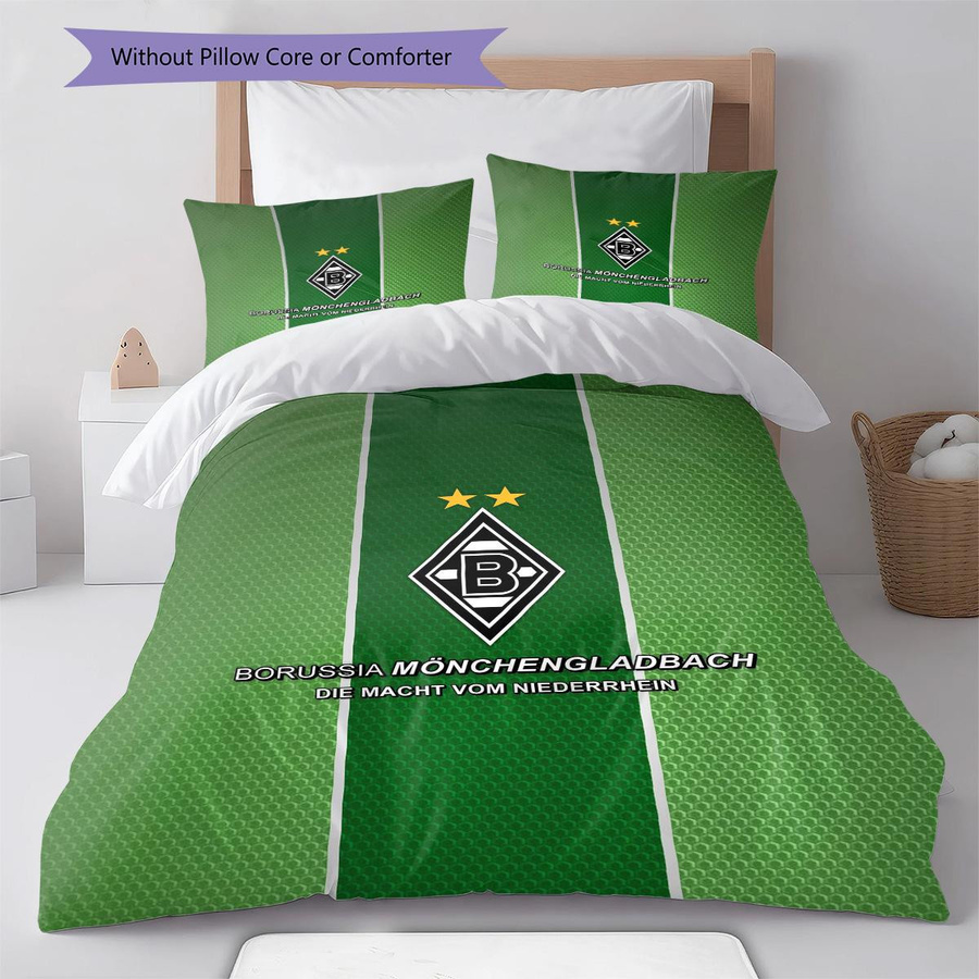 Borussia Mönchengladbach Bettwäsche Set mit Muster, 1 Bettbezug und 2 Kissenbezüge, B/H: 140 x 200 cm - Bild 2