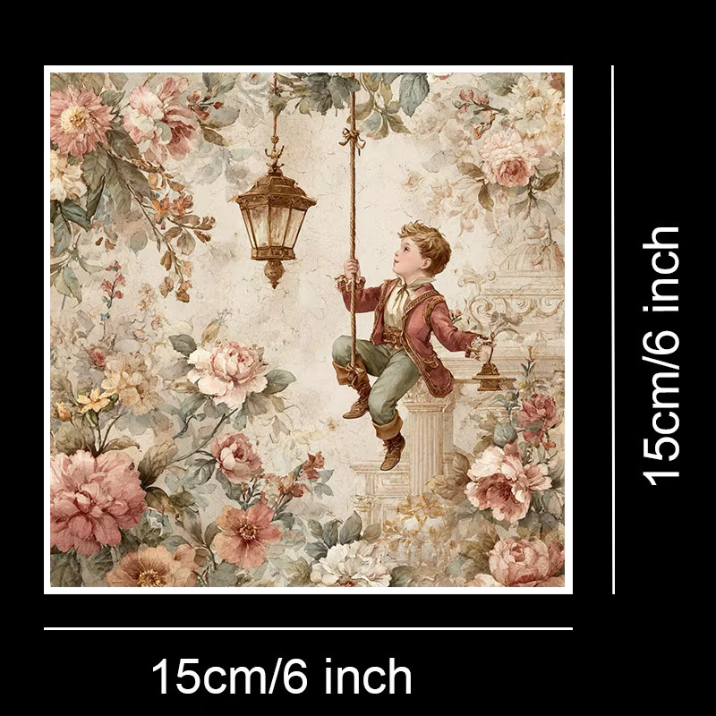 Artful Kit Origami- und Scrapbookpapier mit Trockenblumen-Motiven, 36 Blatt, Mehrfarbig, B/H: 15,24 x 15,24 cm - Bild 2