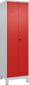 C+P Wäsche- und Kombispinde Classic PLUS mit 2 Abteilen, Verkehrsrot, H x B x T: 195 x 60 x 50 cm - Bild 1