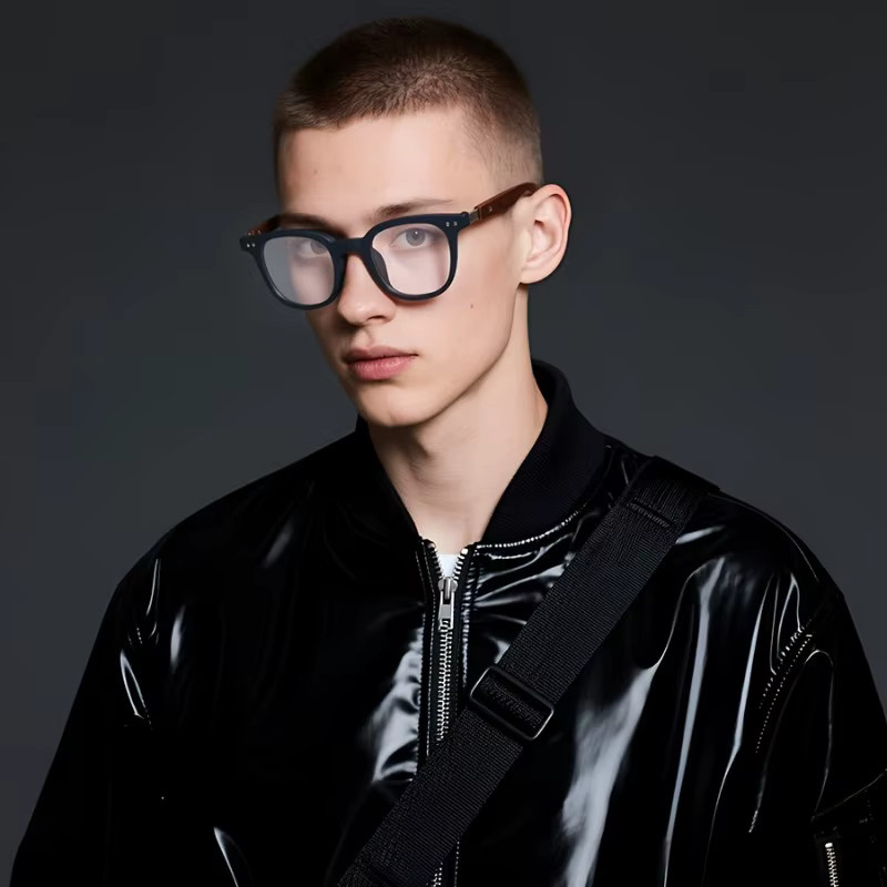 ERIKOLE Korrektionsbrille, quadratisch, Vollrand, schwarz, Blaulichtfilter - Bild 2