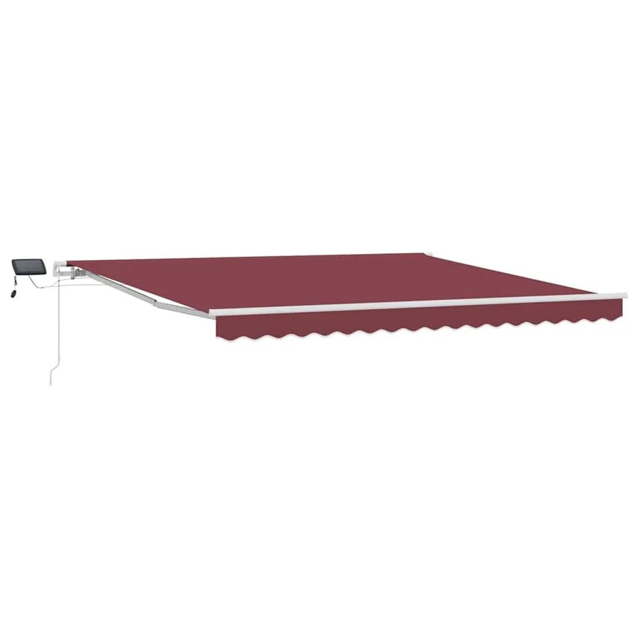 vidaXL Markise manuell mit LED in Weinrot, B: 400 cm, T: 300 cm - Bild 2