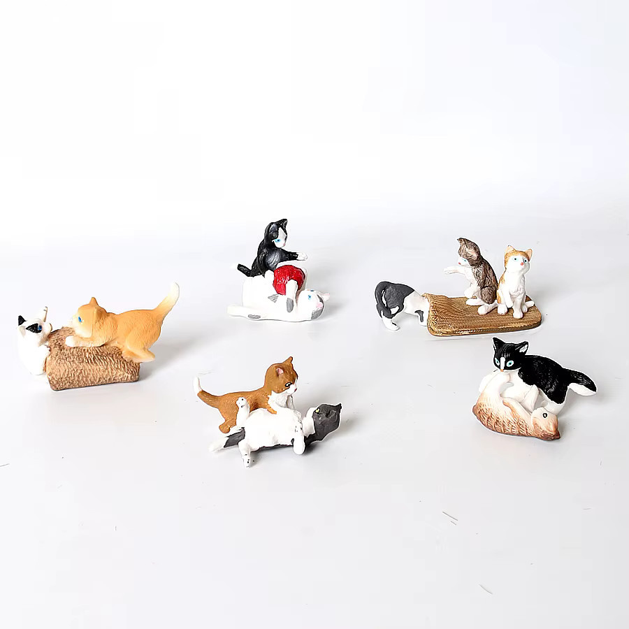 SODOFIGURES Katzen-Kätzchen-Figuren, Einzelfigur, Kunststoff, Bunt / Mehrfarbig - Bild 1