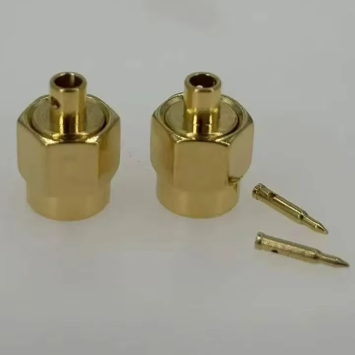 RFDOTOP 10er Set RG405 SMA Stecker und SMA Buchse RF-Koaxialverbinder 50 Ohm in Gold - Bild 2