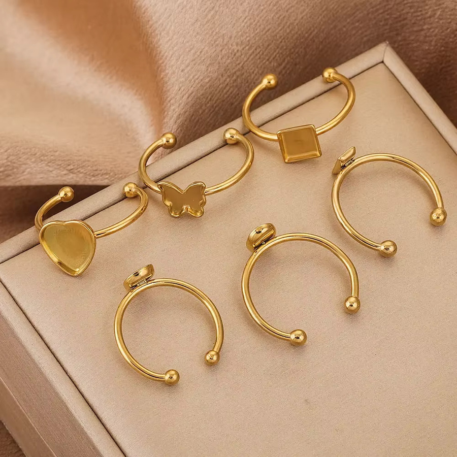 Alisaya Ringfassungen Edelstahl, Unisex - Bild 2
