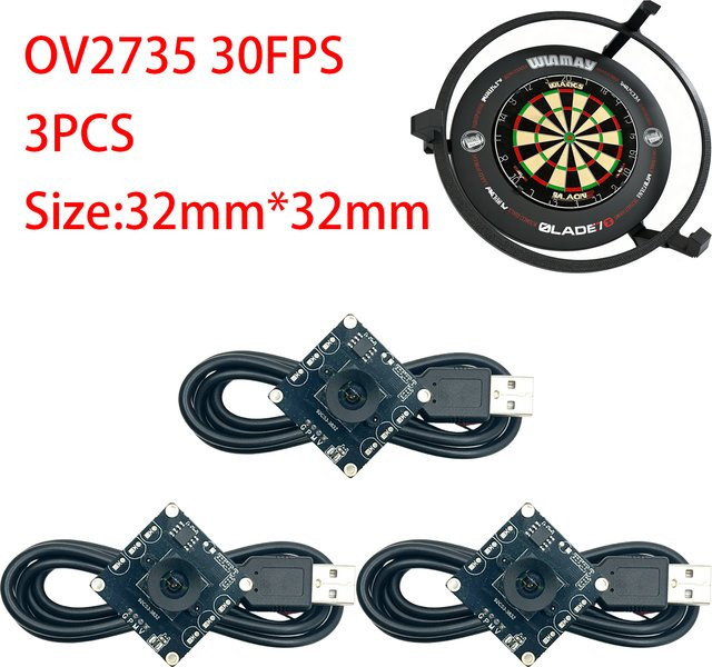 Hoskang 3er-Set OV2735 USB-Webcam mit 100 Grad Sichtfeld und 30 FPS in Schwarz für Raspberry Pi, Mac und Linux - Bild 1