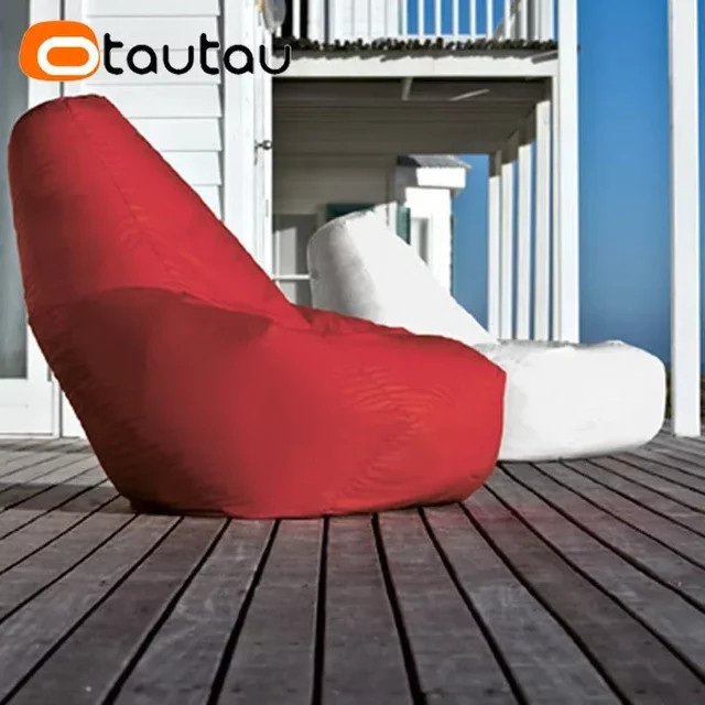 OTAUTAU Outdoor wasserdichter Sitzsackbezug DD146 aus Oxford-Polyester in Orange und Rot - Bild 1