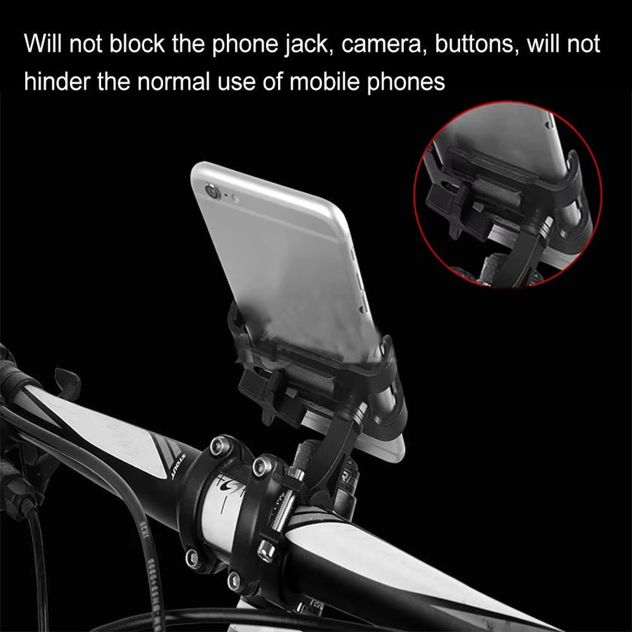 Universal verstellbarer Motorrad und Fahrrad Telefonhalter aus Aluminiumlegierung in Rot mit Anti-Rutsch-Halterung für alle Smartphones - Bild 6