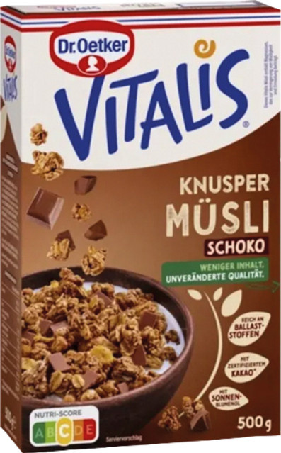 Dr. Oetker Vitalis Knusper Müsli Schoko 500 g - Bild 1