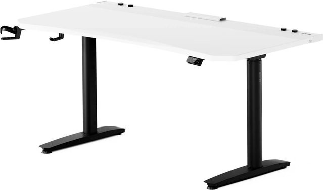 DIABLO CHAIRS X-Forge Elektrisch Verstellbarer Gaming-Schreibtisch Weiß-Schwarz B: 160 cm, T: 80 cm - Bild 1