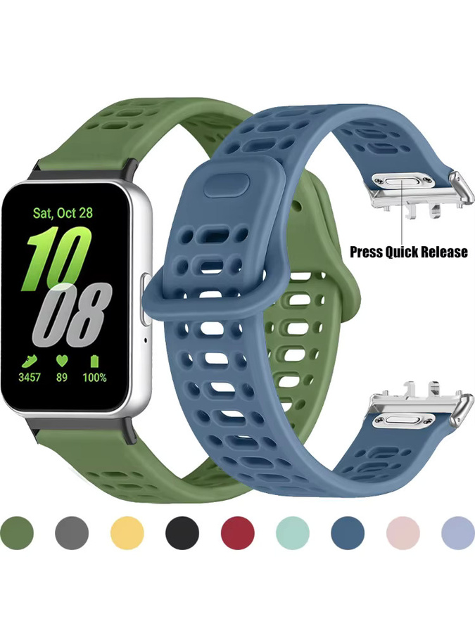CHIICSMART Uhrenarmband Silikon, Schwarz, Unisex, Samsung Galaxy Watch Fit 3, Samsung Galaxy Fit3 - Bild 6