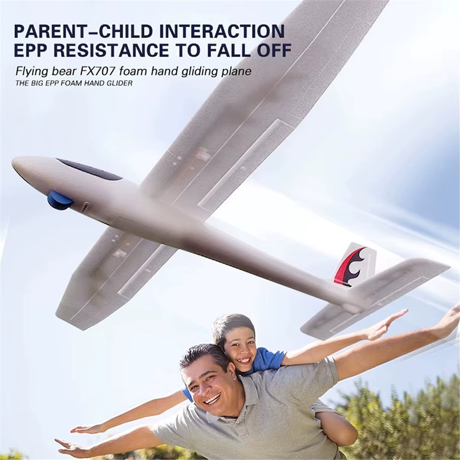 ABZJ FX707S Handstart-Gleiter aus Schaumstoff als DIY Flugzeugmodell für Kinder in Weiß - Bild 4