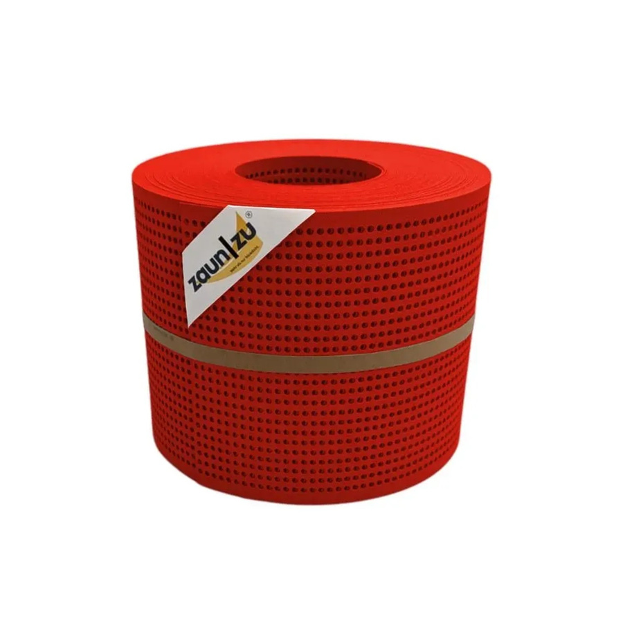 zaun zu Sichtschutzstreifen PP Premium gelocht semi-transparent Rot 26m - Bild 2