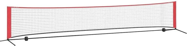 vidaXL Tennisnetz in Schwarz und Rot aus Polyester, B/H/T: 494,5 x 90 x 87 cm - Bild 1