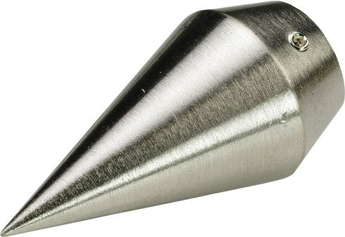 LIEDECO Endstück France für Stäbe aus Metall, Spitze, Silber, Durchmesser: 20 mm - Bild 1