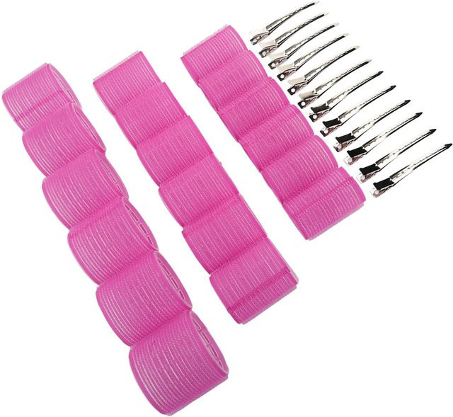 GoolRC Haarwurzel Lockenwickler Rosa, Selbsthaftende Haarwickler mit Klammern - Bild 1