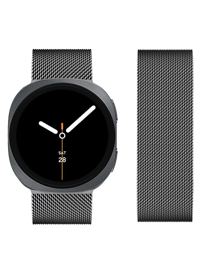 LCAPLE Uhrenarmband, Milanese-Loop, Metall, Schwarz, Samsung Galaxy Watch 8 - Bild 4