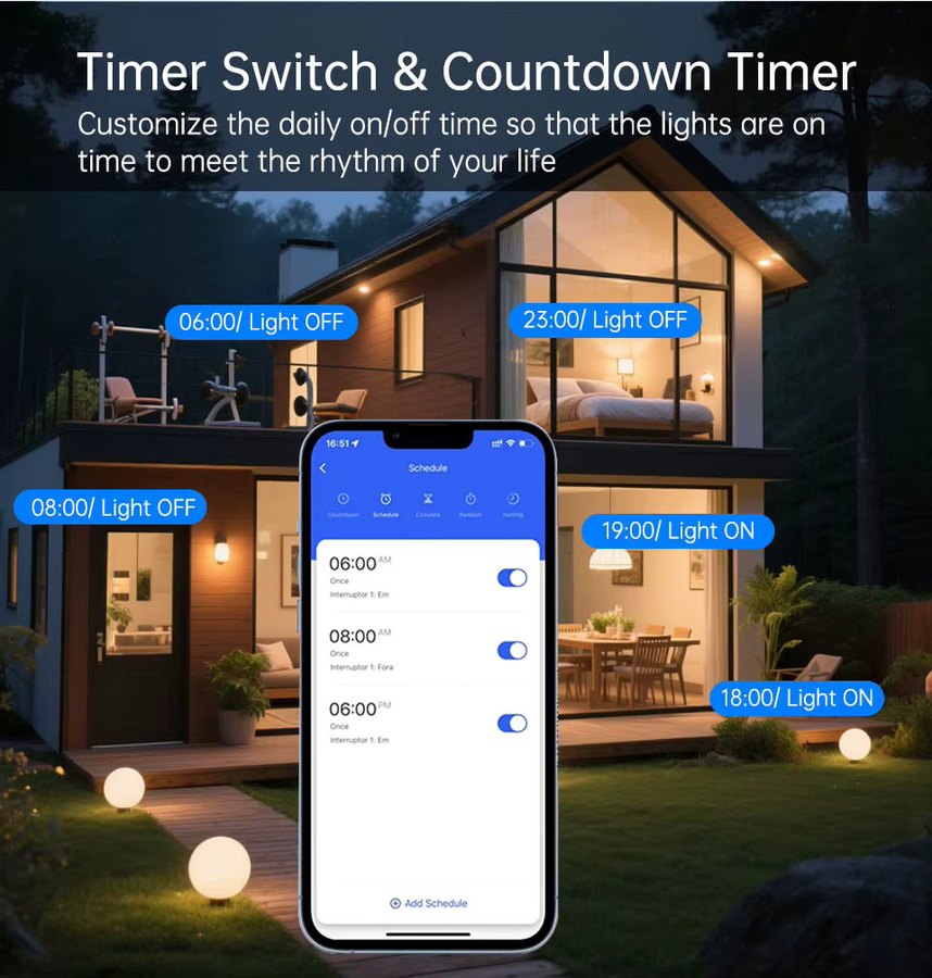 WLAN Smart Schalter in Weiß mit Touch-Funktion, kompatibel mit Tuya Smart Life App, Alexa und Google Home, ohne Neutralleiter erforderlich - Bild 2