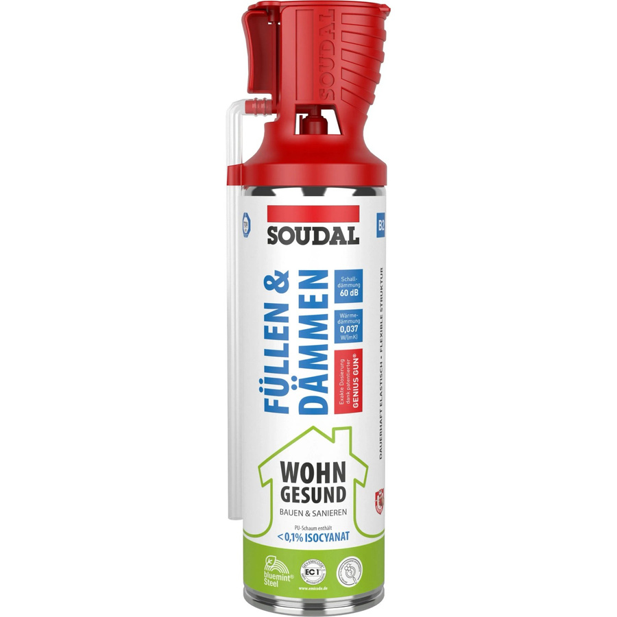 Soudal Füllen & Dämmen LOWMDI B2 Genius Gun Polyurethan-Bauschaum in Weiß 24,0 g - Bild 2
