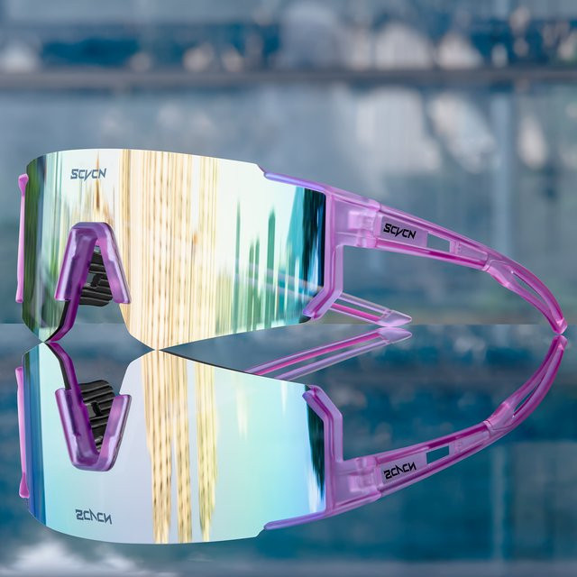 SCVCN Sportsonnenbrille, Unisex, Vollrand, Kunststoff - Bild 1