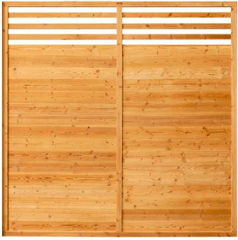 HOME DELUXE Holzzaun SOMA Zaunelement aus unbehandeltem Holz in Braun - Bild 1