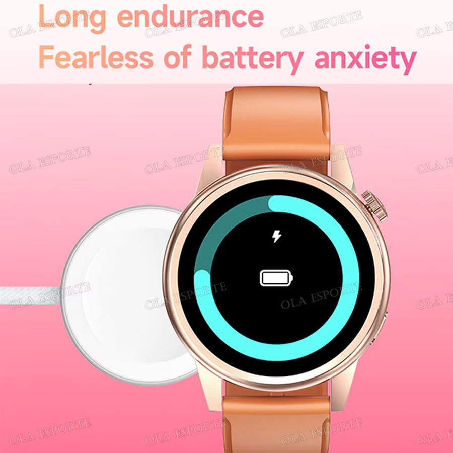 Ola Esporte Smartwatch Gold mit Bluetooth Telefonfunktion, Herzfrequenzmessung und Fitness Tracker für Android und iOS - Bild 2