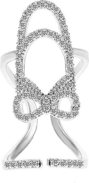 Nagelring Kupfer, Zirkonia, Weiß, Damen - Bild 1