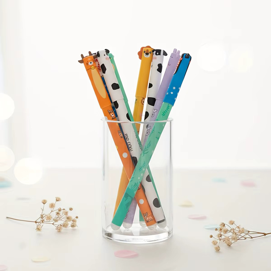 8 bunte löschbare Cartoon-Gelstifte mit 0,5 mm Spitze für Notizen und zum Markieren, Multicolor - Bild 6