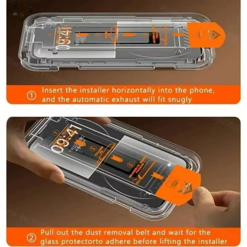 2er-Pack Anti-Spionage Displayschutz aus gehärtetem Glas für iPhone 17 16 15 14 13 12 11 Pro Max Plus, transparent - Bild 4
