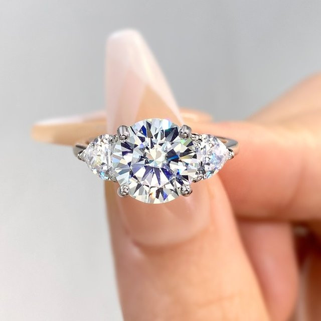 DWJ Mode Ring, 925 Silber, Zirkonia, Doppel Herz, Damen - Bild 1