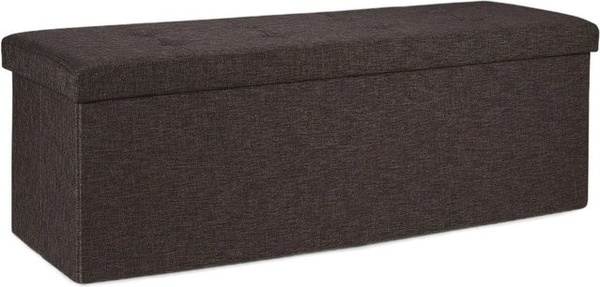 Relaxdays Sitzbank aus Stoff in Braun, faltbar mit Trenngitter, B/H/T: 110 x 38,5 x 37,5 cm