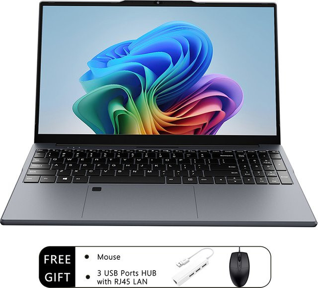 15,6 Zoll Laptop mit Intel i7-6500U, 16 GB RAM und 1 TB SSD, Windows 11, Notebook mit Hintergrundbeleuchtung und Fingerabdrucksensor - Bild 1