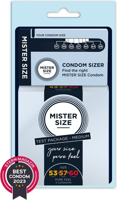 Mister Size Test Package Medium inkl. Condom Sizer, Unisex - Bild 1