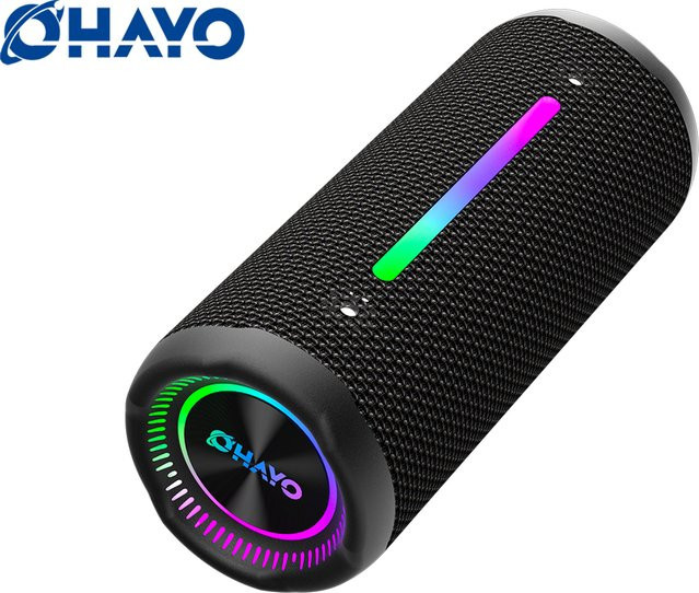 OHAYO Bluetooth-Lautsprecher 35W mit TWS Stereo-Sound und Bass, kabelloser Outdoor-Lautsprecher mit Bluetooth 5.3 und USB Typ-C, Schwarz - Bild 1
