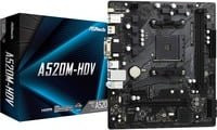 ASRock A520M-HDV Mainboard AM4 Micro ATX DDR4 Schwarz mit Ethernet/LAN - Bild 1