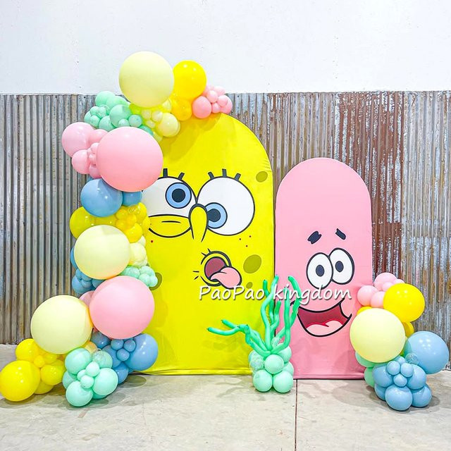 Potdemiel SpongeBob Schwammkopf Folienballons in Mehrfarbig für Kindergeburtstag und Babyparty Dekorationen - Bild 1