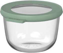 Mepal Cirqula Glas-Frischhaltedose, transparent/grün, 500 ml, luftdicht und auslaufsicher - Bild 1