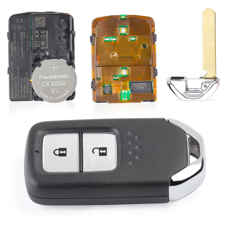 KEYECU Smart Remote Key Fob für Honda City Crider Jazz Shuttle, 2B, 313,8 MHz/433 MHz, ID47, FCC: KR5V1X, Farbe: Schwarz - Bild 4