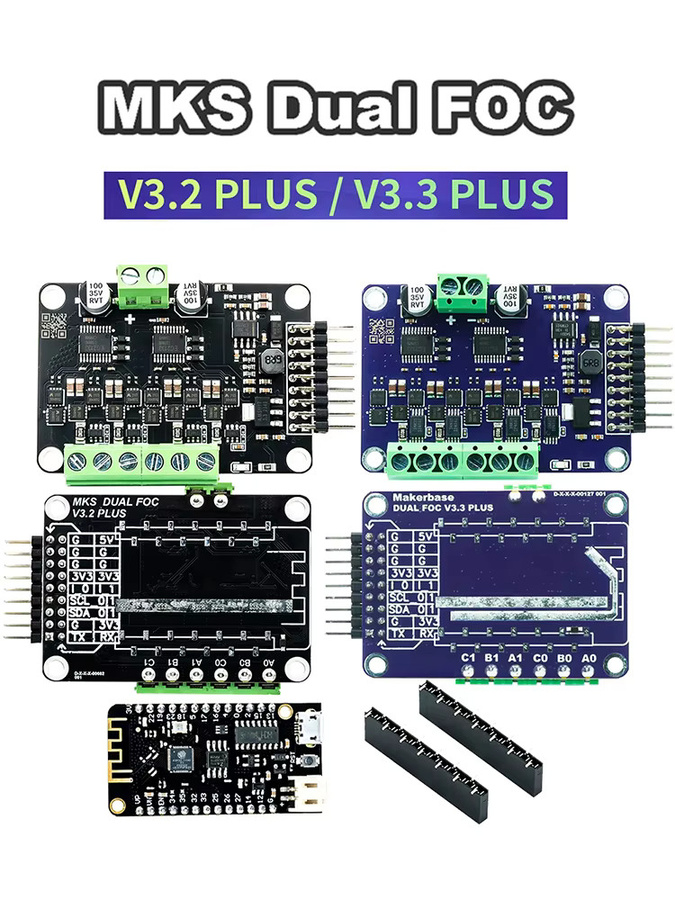 MKS SimpleFOC Dual Brushless Micro FOC V3.2 Plus/V3.3 Plus Servo mit Stromschlaufe für BLDC-Motoren, kompatibel mit ESP32 - Bild 5