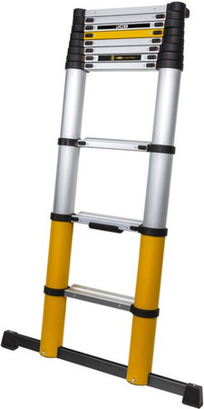 JCB Professional Teleskopleiter in Gelb mit 11 Sprossen, Höhe: 327 cm