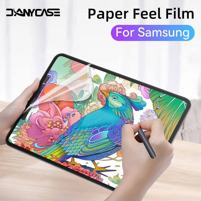 Mattierte Papiergefühl Displayschutzfolie für Samsung Galaxy Tab S6 Lite, A8, A7 Lite, S9, S8, S7, S6, S5e, A 10,1 und A 10,5 zum Zeichnen und Schreiben - Bild 1