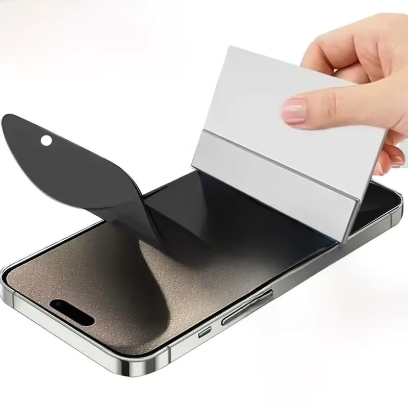 Vieruodis 3er-Set Anti-Spy Hydrogel Displayschutzfolie für iPhone 15 14 13 12 11 Pro Max Plus XS Max X XR in Transparent - Bild 5