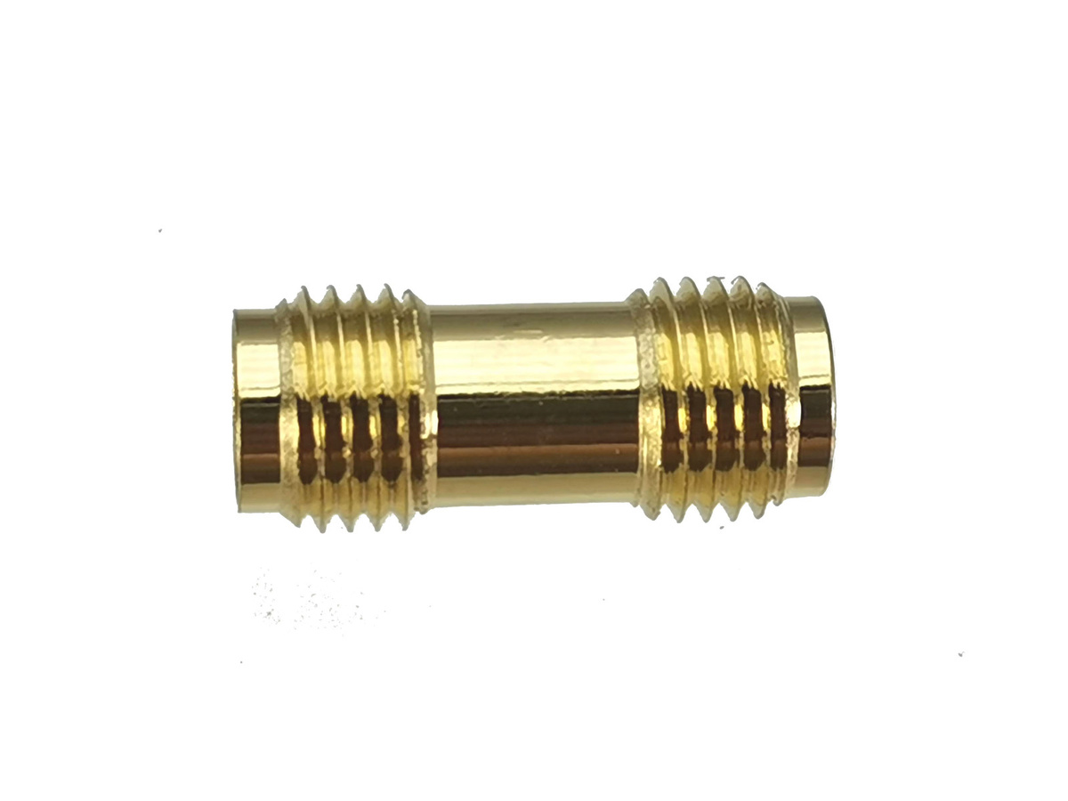 10 Stück SMA Buchse auf SMA Buchse RF Koaxial-Adapter, gerade Konverter aus Messing in Gold - Bild 2