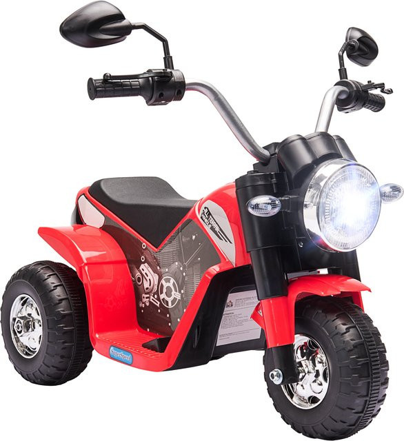 HOMCOM Elektrisches Kinderchopper Geländemotorrad, Rot Schwarz, ab 1,5 Jahre - Bild 1