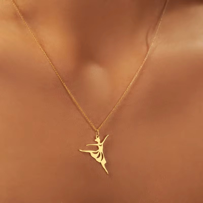 konminry Charm-Halskette Edelstahl, Gold, Kinder - Bild 2