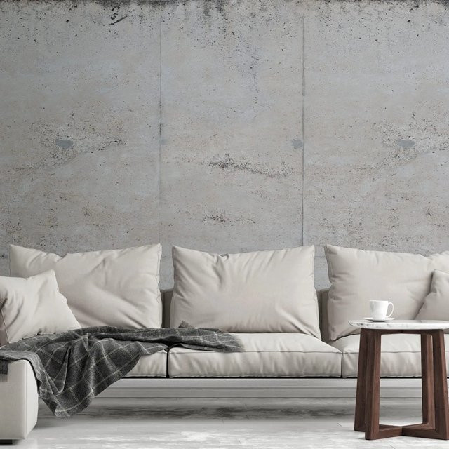 PROFHOME Fototapete Betonoptik in Grau, Beige und Grün mit abstraktem Steinlook, B: 159 cm, H: 280 cm - Bild 1