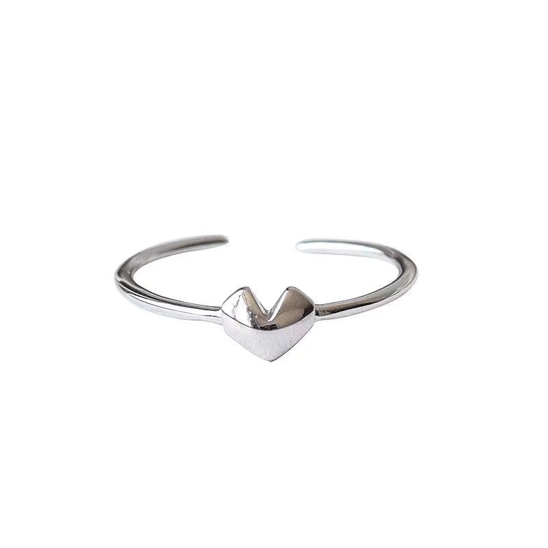 Herzförmiger Ring 925 Silber, Damen - Bild 2